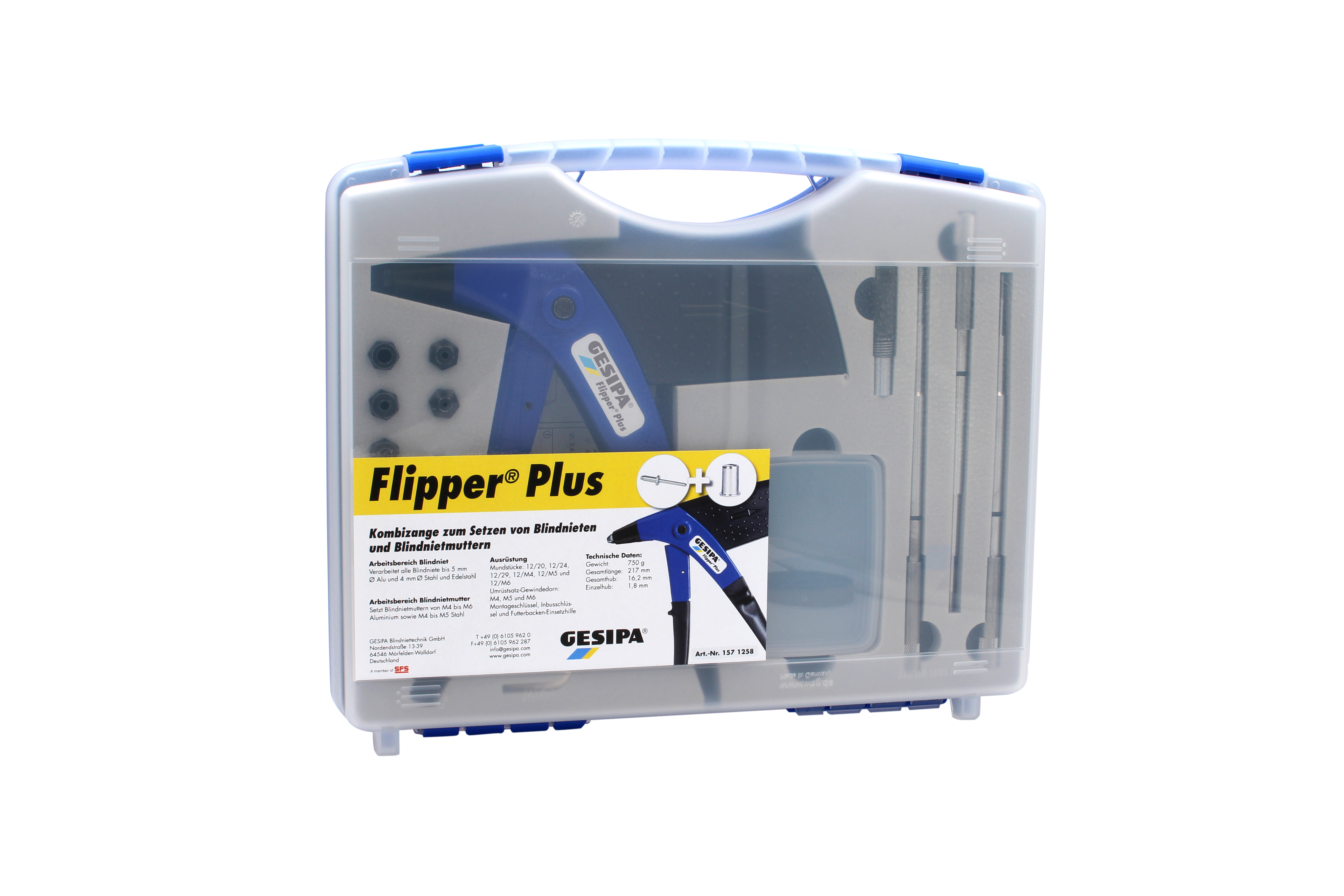 211571258 GESIPA FLIPPER PLUS TANG NAGELS + MOEREN 1571258